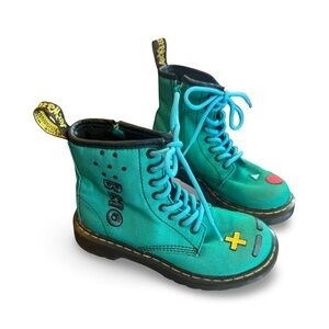 Dr. Martens Teal and Black Delaney Boots